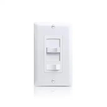 ECOELER Dimmer Switch, Single Pole/3-Way Rocker Dimmer Light Switch, White