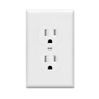 ENERLITES Tamper-Resistant Duplex Receptacle Outlet with Wall Plate, White