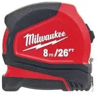Milwaukee 4932459596 8m/26ft Pro Compact Tape Measure, Red
