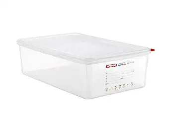 Araven Airtight Container, Food Pan with Lid for Storage in Kitchen and Restaurant, Full Size 6" Deep, 1 Count, Clear