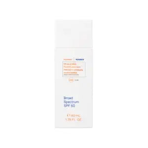 KORRES Greek Yoghurt Mineral Milk Fluid Sunscreen, SPF 50, 1.35 Fl Oz