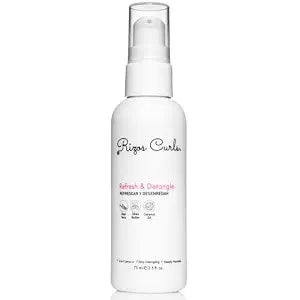 Rizos Curls Travel Refresh & Detangle Spray, Moisturizing Leave-In, Hydrate & Reduce Frizz, Add Shine & Definition with Coconut Oil, Aloe Vera & Shea Butter, 2.5 oz
