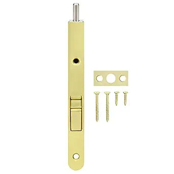 Nuk3y Heavy Duty 7-Inch Solid Brass Flush Bolt (Polished Brass)