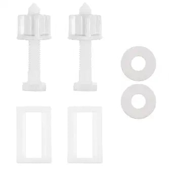 Veemoon Toilet Seat Parts Replacement 6pcs Bolts Toilet Lid Screws Washers Toilet Seat Hinge Screw Toilet Seat Screws Suite Glacier Bay Toilet Seat Screws Plastic, medium, White