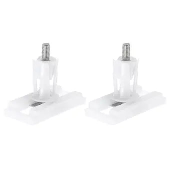 uxcell 2Pcs Toilet Seat Cover Hinge, 50mm Blind Hole Rectangular Bolts with Nuts Washers Toilet Seat Top Cover Lid Seat Fixings, White