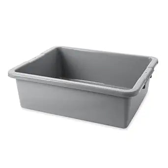 Rubbermaid Commercial Products Standard Bus/Utility Box, 7-Gallon, Gray, Heavy Duty Plastic Restaurant Wash Basin/Dish Washing Tub for Kitchen Organization/Storage
