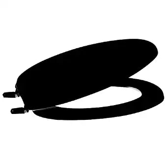 Centoco Toilet Seat Elongated, Residential, Top Mount Plastic Hinge, Black
