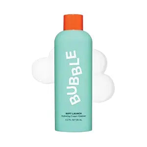 Bubble Skincare Soft Launch Cream Cleanser - Hydrating Facial Cleanser for Dry Skin - Foaming Face Wash Enriched with Avocado Oil to Soothe + Nourish Without Stripping Essential Moisture (4.2 fl oz)