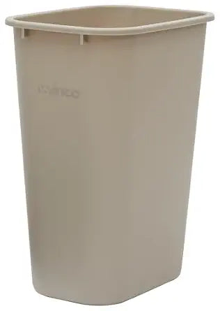 Winco PWR-41BE Waste Basket, 10 Gallon, Plastic ,Beige
