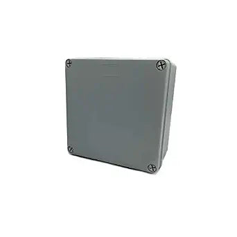 6"x6"x3" Weatherproof Electrical Junction Box  IP65 Waterproof Outdoor Enclosure, Polystyrene Plastic, Rubber Seal, Wall Mount, Universal Conduit Box for Outdoor & Indoor Use (1 Pack)