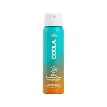 COOLA Clear Sunscreen Spray SPF 30, Tropical Coconut Scented Spray