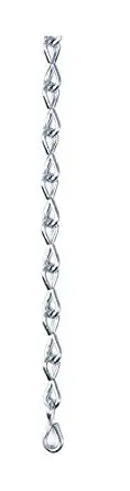 #16 x 15-ft Zinc-Plated Single Jack Chain for Hanging Signs, Stained Glass, and General Utility Use