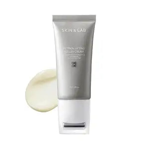 [SKIN&LAB] Retinol Lifting Roller Cream with Massage applicator, Vegan Gua Sha Cream for Neck and Chest for Reduce Wrinkles and Fine Line, For Face, Neck, Décolleté Wrinkle Care, 1.69 fl. oz.