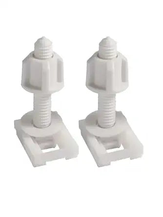 1 Pair White Plastic Toilet Seat Screws and Nuts with Washers,Toilet Parts,Hinge Bolts Screws Hinges Replacement Parts for Mounting Toilet Seats Toilet Lid Toilet Seats,Toilets and Toilet PartsSeats