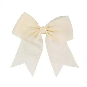 Motique Accessories Jumbo Bow Clip with Tails, Ivory