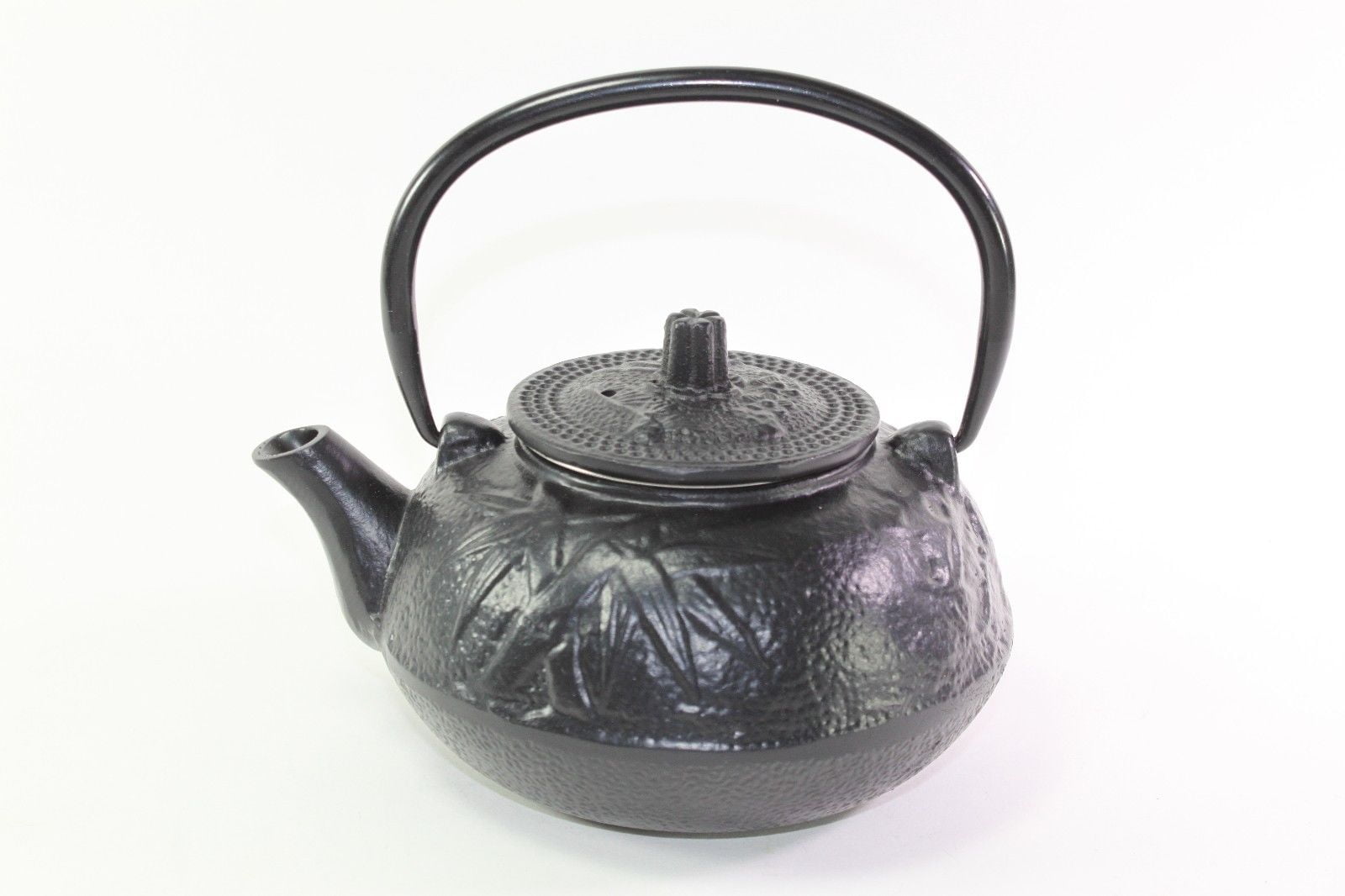 24 fl oz Black Pine Plum Bamboo Japanese Iron Teapot Tetsubin Infuser Filter