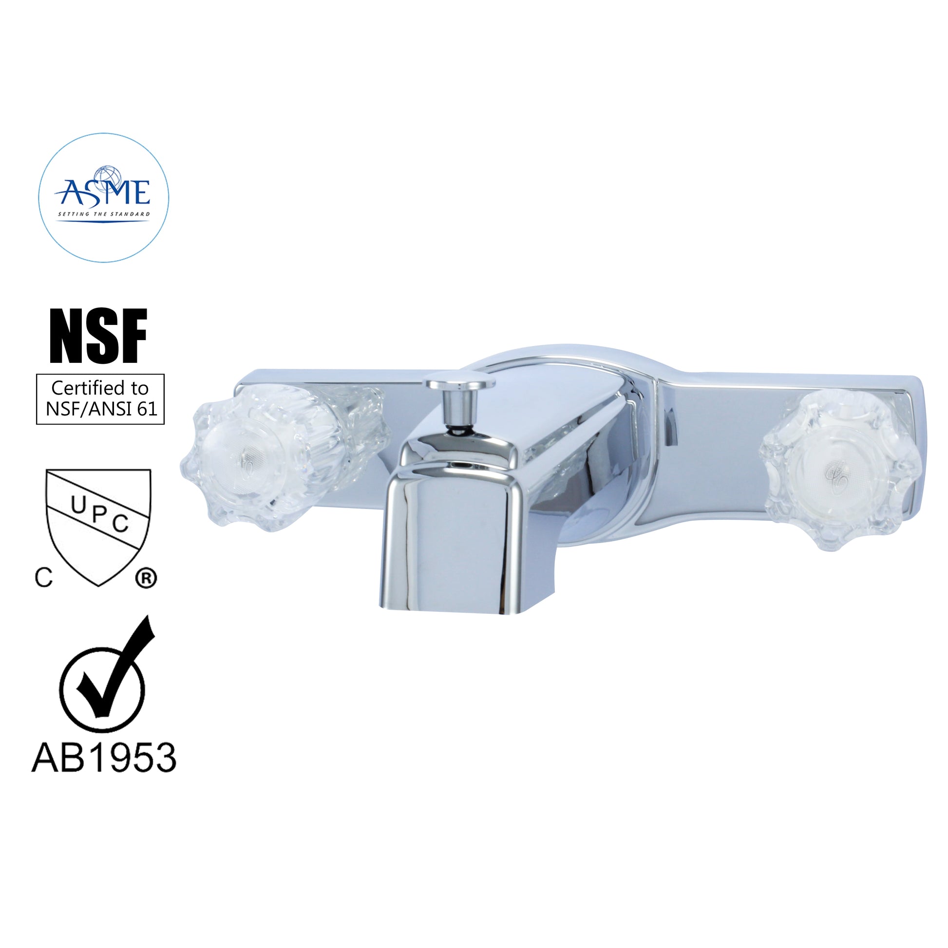 26012011 - Non Metallic Faucet Tub spout Double Handle Washerless Cartridge