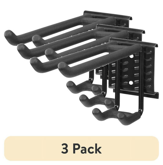 (3 pack) HART Garage Storage Dual Utility Hook, Durable Steel with Rubber Grip, New Condition