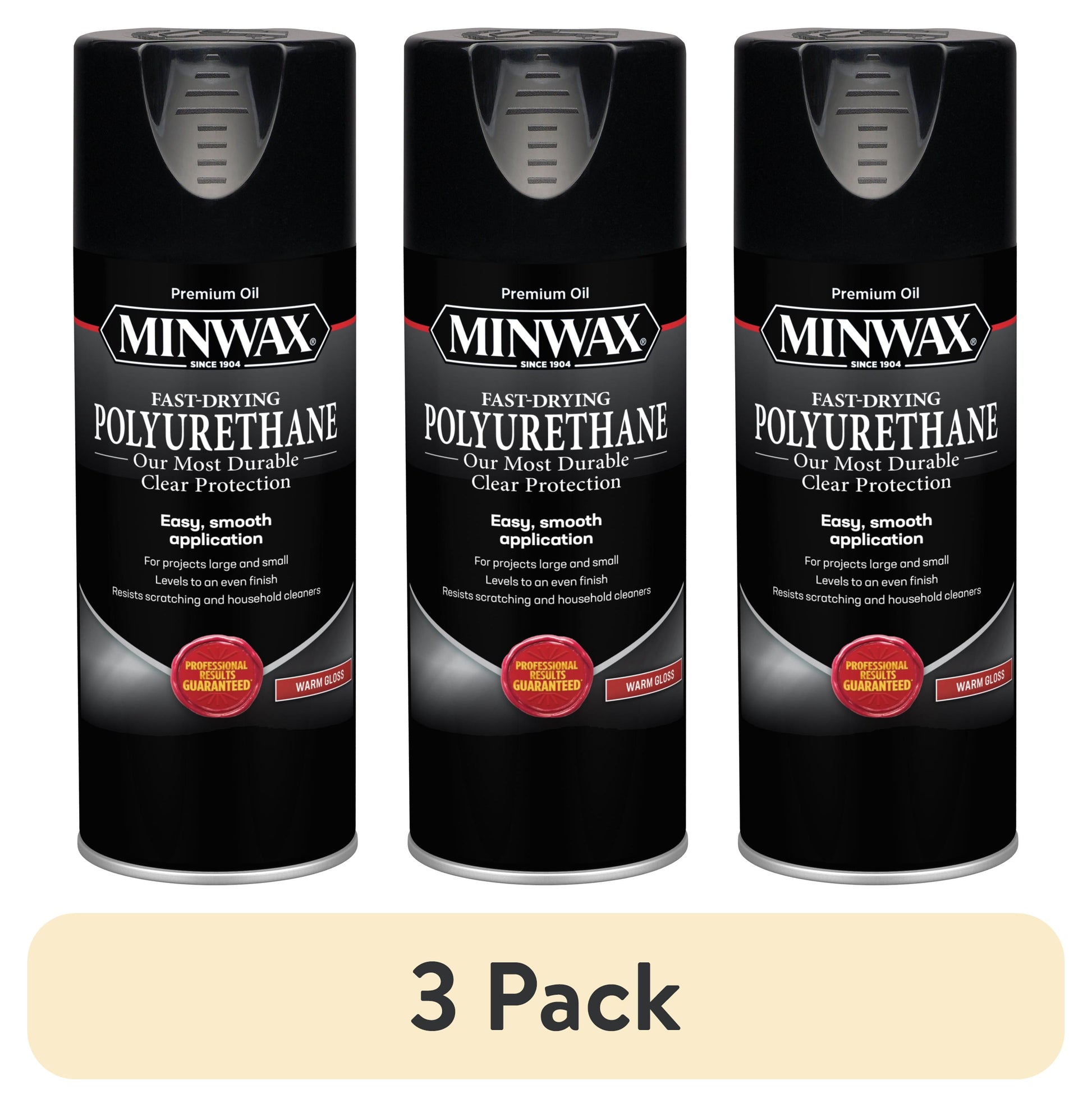 Minwax 33050000 Fast-Drying Polyurethane, Warm Gloss, Clear, 11.5 oz, (1 Piece, 1 Pack)