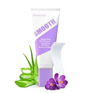 PHOFAY Hair Removal Cream for Men and Women Sensitive Skin��� Fast-Acting Gentle Depilatory Dermatologist-Recommended with Aloe & Hyaluronic Acid Travel Size(3.5 Ounce (Pack of 1))