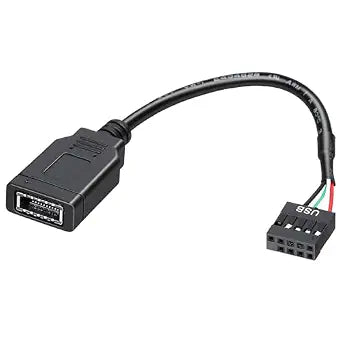 USB 2.0 to Type-E Motherboard Header Extension Cable, USB 2.0 9 Pin Female toUSB+USB 3.1 TypeE Motherboard Connector Adapter, USB3.2 Gen 1 Header USB-C Front Panel Adapter Cable for Computer