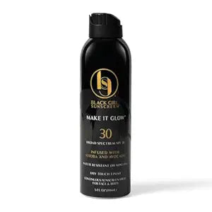 Black Girl Sunscreen Make It Glow Spray SPF 30 for Face & Body - 5 Fl Oz