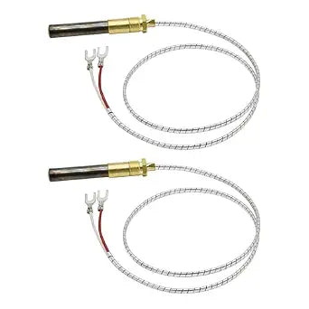 (2PCS) 24 750mv Thermopile Generators Q313A Fit for Heat Glo Heatilator, 750 Millivolt Fireplace Thermocouple, Fit for Stove Gas Ovens/Gas Fireplace/Water Heater/Frying Furnace (Aluminum)