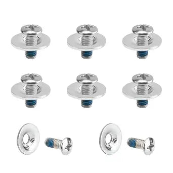 M6x16mm Snowboard Binding Screws with Washers, 8 Pack