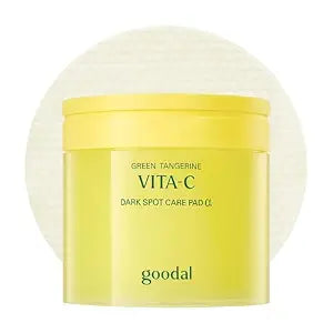 GOODAL Green Tangerine VITA C Toner Pads [Advanced Ver.] - Dark Spot Care Pads for Clear, Radiant Skin | Korean Skin Care, 70 Pads