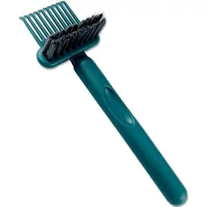 2-in-1 Hair Brush Cleaning Tool, Green Hairbrush Cleaner and Rake for Removing Hair and Dust, Durable and Ergonomic Design for Home and Salon Use (1 Pack)