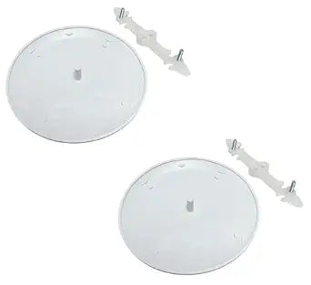iMBAPrice CP3540-2 Ceiling Box Cover Plate, White, 3.5" & 4", 2 Pack I Fits Electrical Boxes, Paintable Surface, Invisible Screw Design, Ceiling or Wall Hole Cover