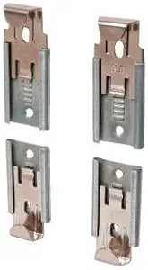 CRL Nickel Plated Adjustable Mirror Clip set for 1/4 in (6 mm) Straight Edge Glass - Package