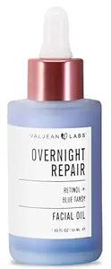 Valjean Labs Overnight Repair Facial Oil | Retinol and Blue Tansy | Helps to Even Skintone, Calm and Soothe Redness (1.83 oz)