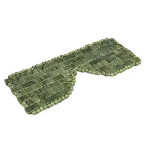 Jade Eye Mask,Large Facial Cooling Mask with 100% Real Jade for Hot & Cold Therapy,Green Stone Facial Eyes Sleeping Mask Relief Eye Cover