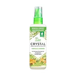 CRYSTAL Deodorant Mineral Deodorant Spray, Vanilla Jasmine, 4.0 oz, White (41991)