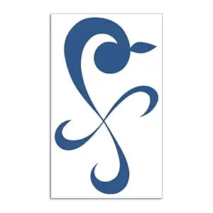 [ALUNA CREATES] 1 Pc Temporary Tattoo for Adults, Realistic Waterproof Tattoo Stickers, Long Lasting Body Art for Halloween Costume, Cosplay, Party, Photoshoot, Grand Ocean Navigator, Pinwheel Symbol