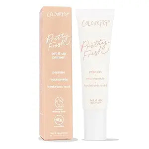 ColourPop Pretty Fresh Airbrush Makeup Primer - Hydrating, Gel-Cream Face Primer & Pore Minimizer with Peptides, Niacinamide & Hyaluronic Acid - Vegan & Cruelty-Free - Set It Up (1 Fl Oz)
