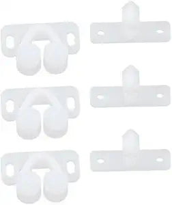 3Pcs White Marine Boat Ball Catch Door Cupboard Spring Back Plates Roller Latch Plastic Catches Cabinet Hardware
