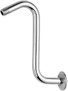 ZM 10-inch "S" Shaped Shower Arm for Shower Head Extension with Flange