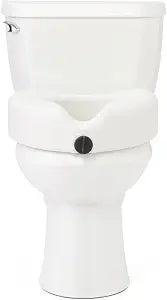 Medline 5" Elevated Toilet Seat Riser, 350 lb Capacity, White