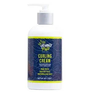 YOUNG KING HAIR CARE Kids Curl Cream for Wavy, Kinky and Curly Hair | Curl Defining, Moisturizing & Softening with Shea Butter and Marshmallow Root (8.02)