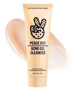 PEACE OUT Acne Gel Cleanser, With 2% Salicylic Acid for Breakouts (4 fl oz)