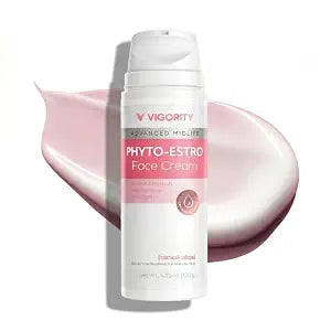 Vigority Phyto-Estro Face Cream for Menopause & Midlife Skin ��� Deep Hydration & Firming Moisturizer for Dry, Thinning, Aging Skin, Supports Elasticity & Radiance, Lightweight Formula (4.25 oz)