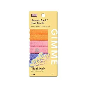 Gimme Beauty Thick Hair Ties, Stretch Multi Color, 10 Pack