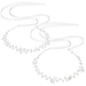 2Pcs Flower Girl Hair Accessory, Pearl Flower Girl Headpiece