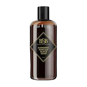 Brown Sugar Babe African Black Soap Body Wash, Authentic African Formula with Shea Butter, Hydrating & Nourishing Liquid Soap for Face and Body, Ideal Moisturizing Wash for Men and Women