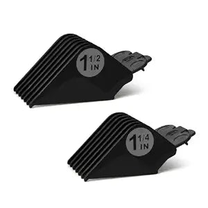 Clipper Guards Set 10 12 Compatible with Most Wahl Clippers, Extra Long Clipper Combs Replacement - 1.25", 1.5", Black Color