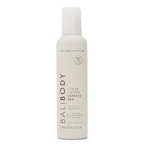BALI BODY Clear 1 Hour Express Self Tanner – Fast-Acting, Weightless Self Tanner for Natural Bronze – No-Transfer, Hydrating Quick Tan Mousse for Smooth, Radiant Skin