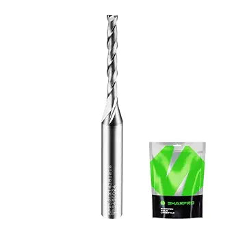 1/8 Router Bit 1/4 Shank, Spiral Upcut Router bit, 1/4 Inch CNC Router Bits, Up Cut Spiral Router Bits 1/4 Shank,Solid Carbide Router Bits 1/4, Ideal for Wood Inlay, Plunge Plastic