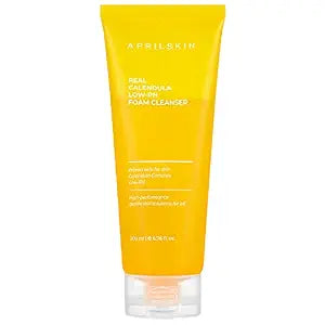 APRILSKIN Calendula Low pH Gel Cleanser | Vegan, Cruelty Free | Dry, Sensitive, Acne-Prone Skin| Gentle deep cleans with micro micellar bubbles | 6.76 oz | No sulfates and artificial fragrance